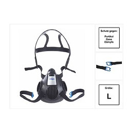 Dräger X-plore 3500 L Demi-masque Respiratoire Pour Filtre À Baïonnette De Taille L - Sans Filtre