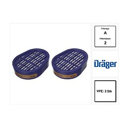 Dräger X-plore A2 Filtre À Gaz, 2 Pièces De Filtre À Baïonnette Pour X-plore 3300, 3500, 5500 (6738873)