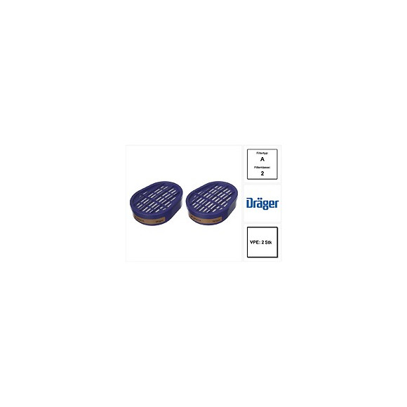Dräger X-plore A2 Filtre À Gaz, 2 Pièces De Filtre À Baïonnette Pour X-plore 3300, 3500, 5500 (6738873)