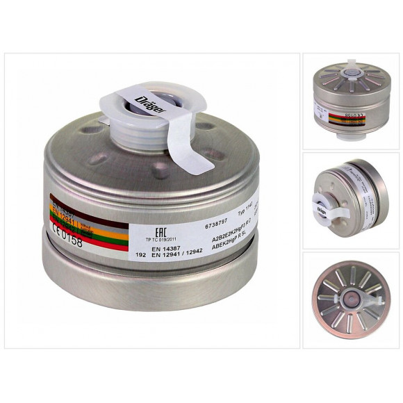 Dräger X-plore Rd40 Filtre Respiratoire A2b2e2k2 Hg P3 R D En148-1 Pour Masques Complets X-plore 6000 ( 6738797 )