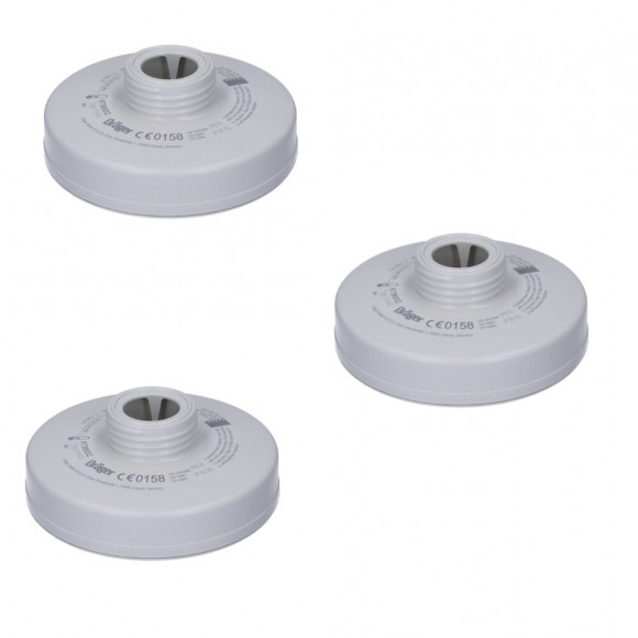 Dräger Rd40 P3 R Kit: Filtres À Particules Pour Masques Complets X-plore 6000 Et Demi-masques X-plore 4000  ( 3x 6738932 )