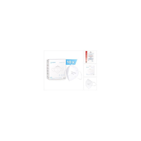 Shengang Masque 10x Ffp2 Certifié Ce, Conforme À La Pharmacie, Bouche Souffle, Nez, 5 Plis Iso9001: 2015 / En149 2001 A1: 200
