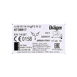 Dräger X-plore Filtres Combinés À Baïonnette Pour X-plore 3300 / 3500 / 5500 (a1b1e1k1 Hg P3 R D), 2 Pcs. (6738817)