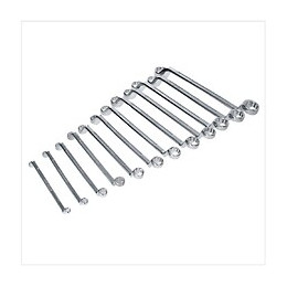 Bgs Technic Jeu De Clés Polygonales Doubles, 12 Pièces, Coudées Sw 6 X 7 - 30 X 32 Mm (1214)