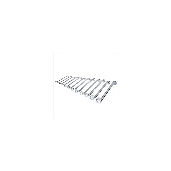Bgs Technic Jeu De Clés Polygonales Doubles, 12 Pièces, Coudées Sw 6 X 7 - 30 X 32 Mm (1214)