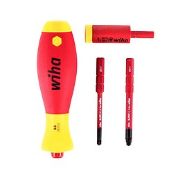 Wiha 2970-s4 Jeu D'adaptateurs Dynamométriques Easytorque Electric 2,0 Nm ( 41477 ) Avec Étui Slimvario® Et Slimbits Sl/pz, 