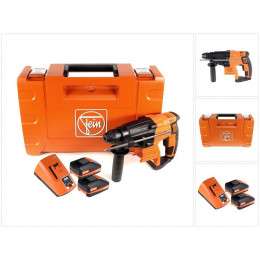 Fein Abh 18 Perceuse À Percussion Sans Fil 2.0j 18v Sds-plus Brushless + 2x Batteries 3,0ah + Chargeur + Coffret De Transport