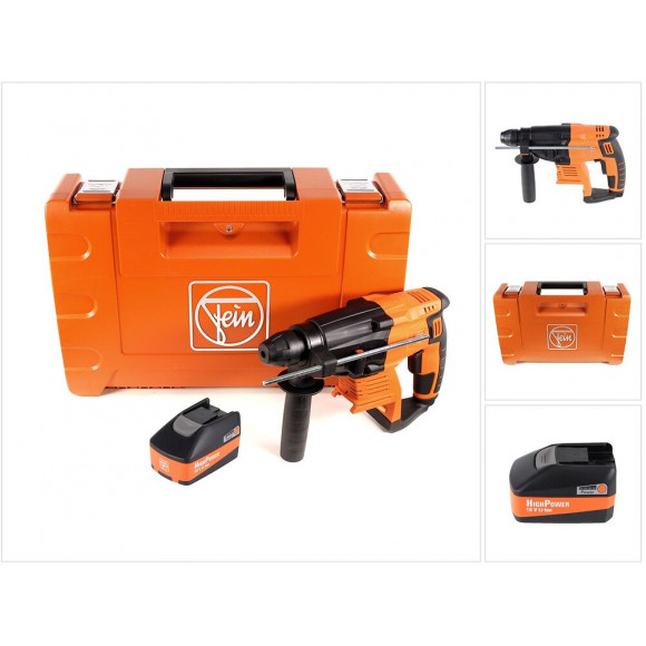 Fein Abh 18 Perforateur-burineur Sans Fil 2.0j 18v Sds-plus Brushless + 1x Batterie 5,2ah + Coffret De Transport- Sans Chargeur