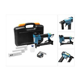 Güde Kn 14 Agrafeuse À Air Comprimé Ig 1/4" ( 40088 ) + 1800x Agrafes + Huile + Lunettes De Protection + Coffret