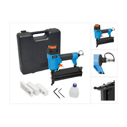 Güde Agrafeuse / Cloueuse À Air Comprimé 3 En 1 20 - 40 Mm 4 - 7,5 Bar + 800 Pièces De Clous / Agrafes + Coffret ( 40221 )