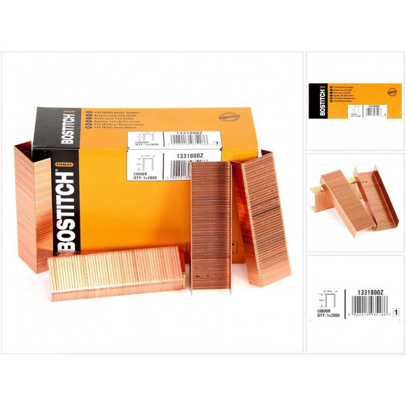 Bostitch Lot De 2000 Agrafes Carton 18 Mm Pour Agrafeuses Dsa-3522-e / Ds-3519-e / Dsa-3519-e / Dsa3522-e / Ms-3519-e ( 1331800