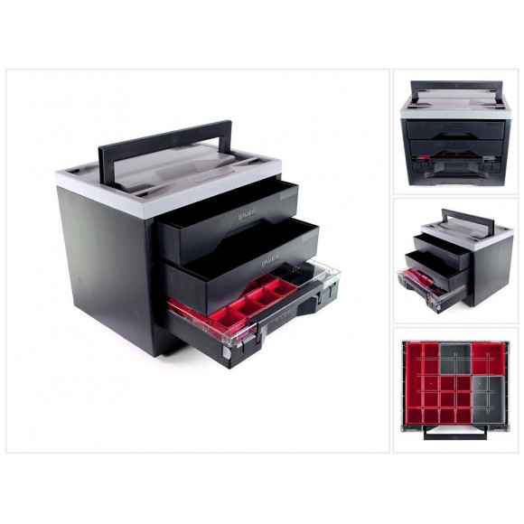 Makbox Coffret À Tiroirs Rack 400x300x340mm + 2x Tiroirs + 1x Boite D'assortiment