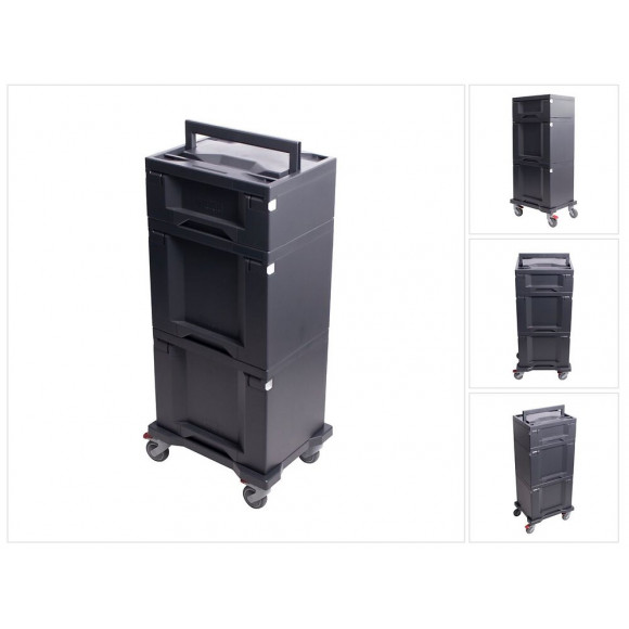 Makbox Tour À Outils : 1x Chariot De Transport + 3x Makbox