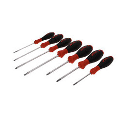 Wiha Jeu De Tournevis Softfinish Slimfix 7 Pièces (44866) À Fente / Phillips / Pozidriv