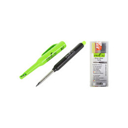 Pica Dry Longlife Marqueur De Chantier Automatique Pour Artisans Professionnels + 1x 8 Pièces De Rechange Basis-set Colorés