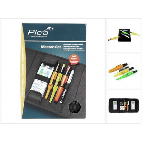 Pica Master Kit De Marquage Pour Installateurs, Carreleurs, Électriciens ( 55020 )