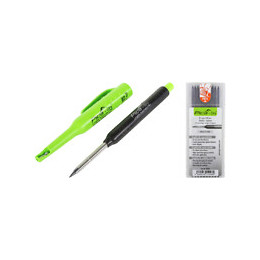 Pica Dry Longlife Marqueur De Chantier Automatique  Pour Artisans Professionnels Avec Mine Graphite + 1x 10 Mines Spéciales De
