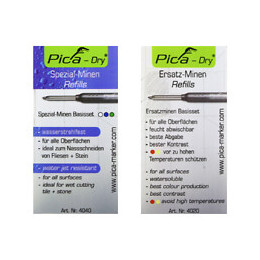 Pica Dry Mines De Remplacement Basic Set Coloré Soluble Dans L'eau Multi-usage ( 8 Pieces ) + Mines Speciales Basic-set