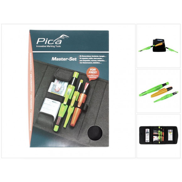 Pica Master Set De Marquage Pour Charpentiers, Couvreurs, Ferblantiers, Maçons (55030)