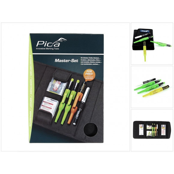 Pica Master Kit De Marquage Pour Charpentier, Menuisiers, Ajusteurs  ( 55010 )