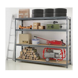 Etagère Rack Charge Lourde - 4 Plateaux - 220 X 50 Cm