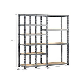 Concept Rangement De Garage - Longueur 200 Cm - 16 Plateaux