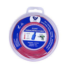 Gaine Thermoratractable Ø 6,43,4mm X 5 Mètres Rouge