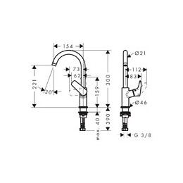 Mitigeur De Lavabo Bec Haut Logis 210 Sans Tirette Et Sans Vidage