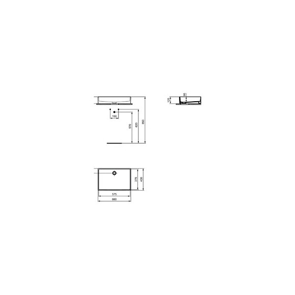Vasque À Poser 60 X 40 Cm Extra, Sans Trop Plein Et Sans Bonde