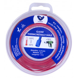Gaine Thermoratractable Ø 6,43,4mm X 5 Mètres Rouge
