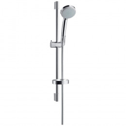 Hansgrohe Pack Mitigeur Douche Mécanique Mural 2 Trous Logis 1 Sortie Chrome Complet