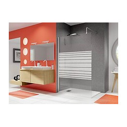 Paroi Douche Fixe Supra Ii Solo, 120, Verre Transparent, Chromé