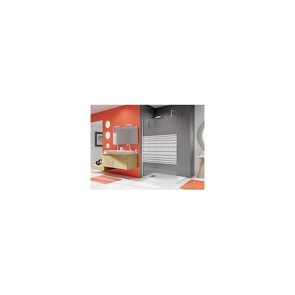 Paroi Douche Fixe Supra Ii Solo, 120, Verre Transparent, Chromé