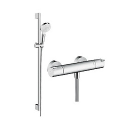 Ensemble Douche Avec Mitigeur Thermostatique Hansgrohe Combi Vario Ecostat 1001 Cl