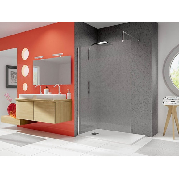 Paroi Douche Fixe Supra Ii Solo, 120, Verre Transparent, Chromé