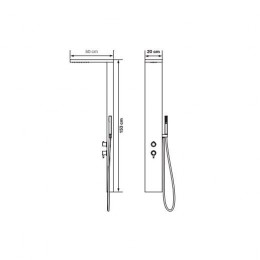 Colonne Douche Aquastyle, Inox Brossé