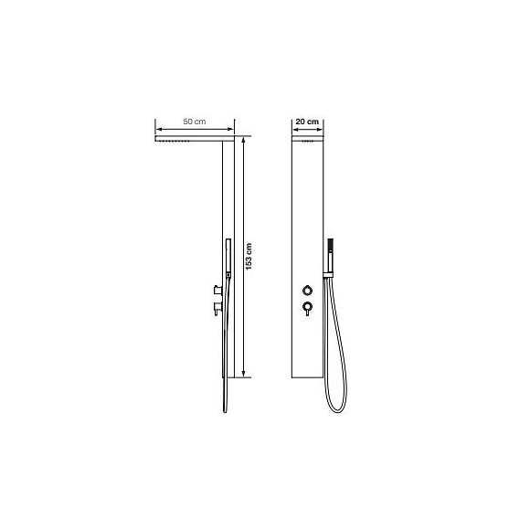 Colonne Douche Aquastyle, Inox Brossé