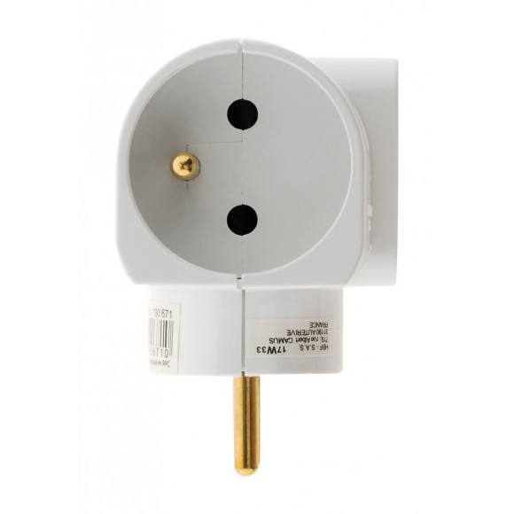 Triplite 2x 16a + 1x6a Latérale Blanc