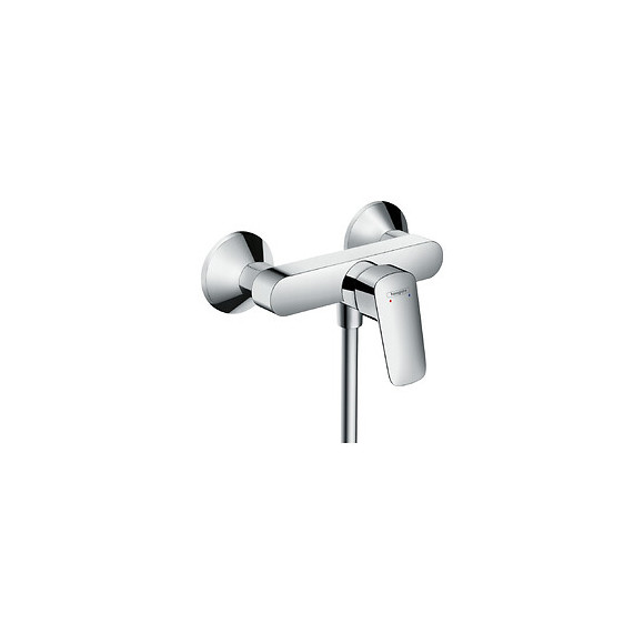 Hansgrohe Pack Mitigeur Douche Mécanique Mural 2 Trous Logis 1 Sortie Chrome Complet