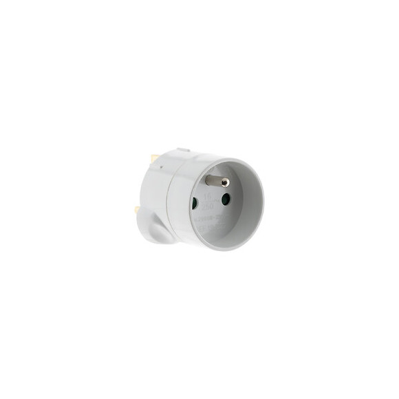 Adaptateur M Uk / F France Blanc