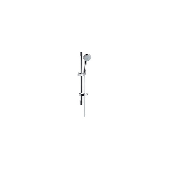 Hansgrohe Pack Pommeau De Douche Rond 4 Jets Vario Chrome + Flexible + Barre Avec Tablette