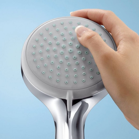 Hansgrohe Pack Pommeau De Douche Rond 4 Jets Vario Chrome + Flexible + Barre Avec Tablette