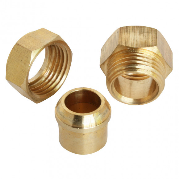 Raccord Laiton À Souder - Raccord Union Droit 3 Pièces Ø12 - Femelle 12/17