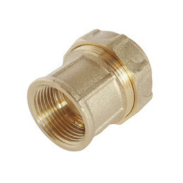 Raccord Droit Femelle Laiton Pour Tube Pe D25 - F20/27 - Serrage Extérieur