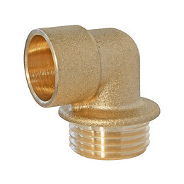 Raccord Laiton À Souder - Coude Laiton 90° Ø14  - Mâle 15/21