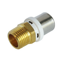 Raccord Droit Mâle À Sertir Pour Tube Multicouche Ø20 - M15/21