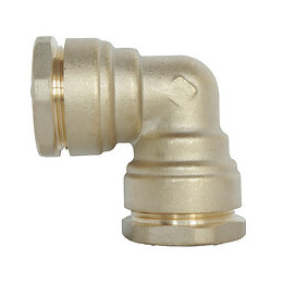 Coude Égal Laiton Pour Tube Pe D63 - Sens Unique De Montage