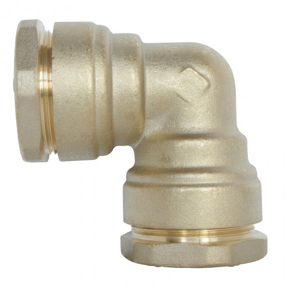Coude Égal Laiton Pour Tube Pe D63 - Sens Unique De Montage