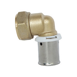 Raccord Coudé À Sertir Pour Tube Per Ø12 - Ecrou-tournant F12/17