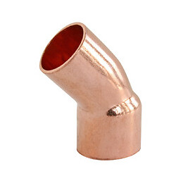 Raccord Cuivre À Souder - Coude 45° Male Femelle Ø22 Petit Rayon